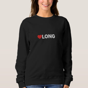 Sudadera Largo Amor, Diseño de Corazón Amado por Cualquiera