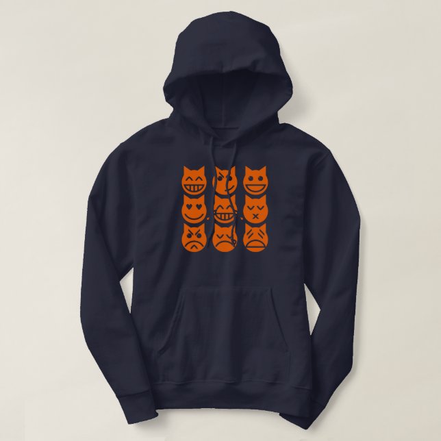 Sudadera Las 9 vidas del gato de la Emoji (Diseño del anverso)