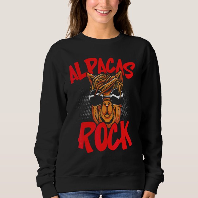 Sudadera Las alpacas rock Llama  El susurrador de alpacas A (Anverso)