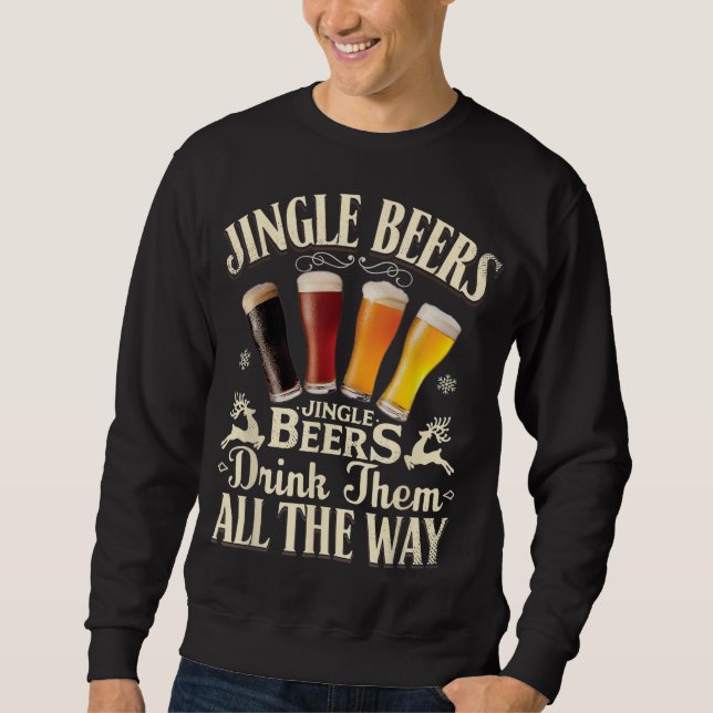 Sudadera Las Cervezas Jingle Las Beben Todo El Tiempo. (Anverso)