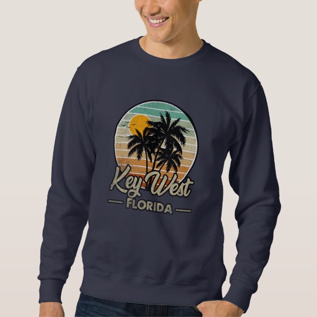 Sudadera Las claves del oeste de Florida, las claves retro  (Anverso)