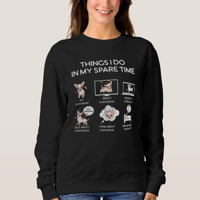 Sudadera las cosas que hago en mi tiempo libre (Anverso)