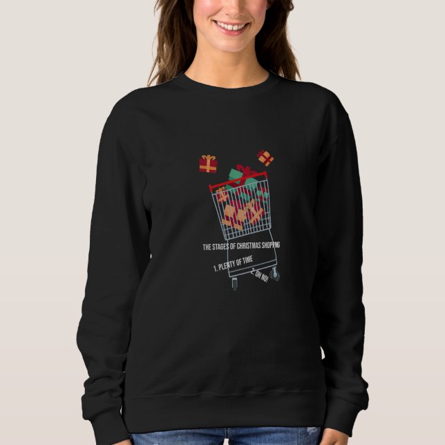 Sudadera Las Etapas de la Compra Navideña  Fiesta Xmas Sho (Anverso)