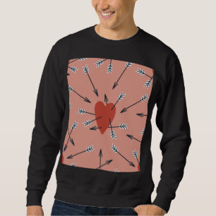 Sudadera Las flechas del corazón hechas a mano.