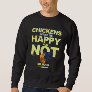 Sudadera Las gallinas me hacen feliz, no tanto pollo Lo