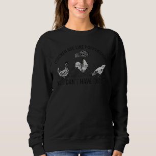 Sudadera Las gallinas son como las patatas fritas que no se