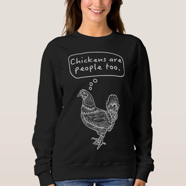 Sudadera Las gallinas también son personas (Anverso)