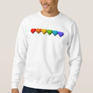 Sudadera Las glifos de formas de corazón 3D brillantes de S