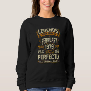 Sudadera Las leyendas nacieron en febrero de 1979 Premium