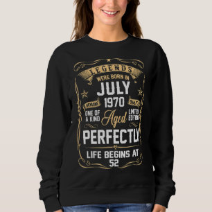 Sudadera Las Leyendas Nacieron En Julio De 1970 52º Cumplea