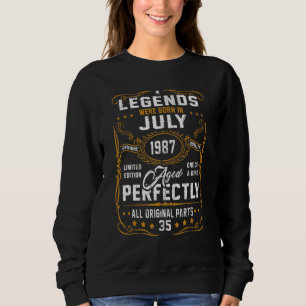 Sudadera Las Leyendas Nacieron En Julio De 1987 35º Cumplea