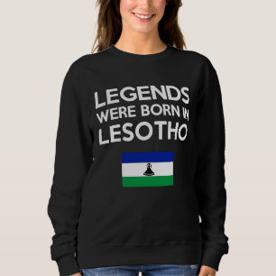 Sudadera Las leyendas nacieron en Lesotho Bandera Basotho O