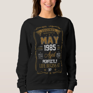 Sudadera Las Leyendas Nacieron En Mayo De 1985. 37º Cumplea