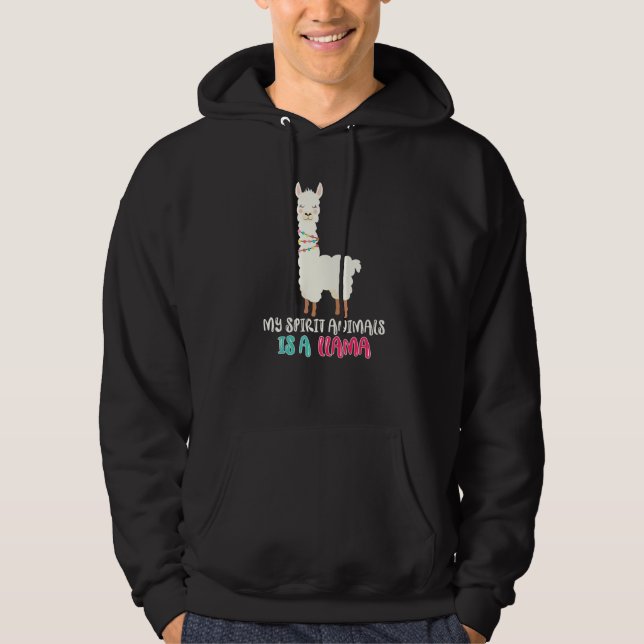 Sudadera Las llamas son mis animales espirituales Alpaca Ll (Anverso)