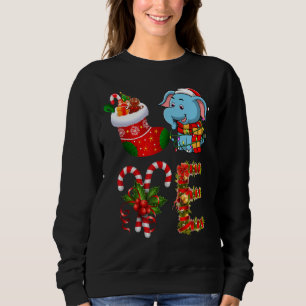 Sudadera Las Luces De Los Navidades Elefantes Llevaron A Lo
