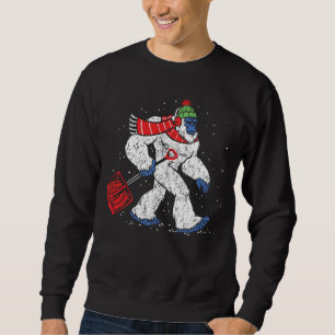 Sudadera Las luchas invernales de Bigfoot: paleando la niev