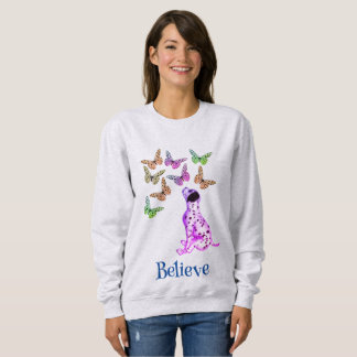 Sudadera Las Mariposas Dalmacianas Y Coloridas Creen