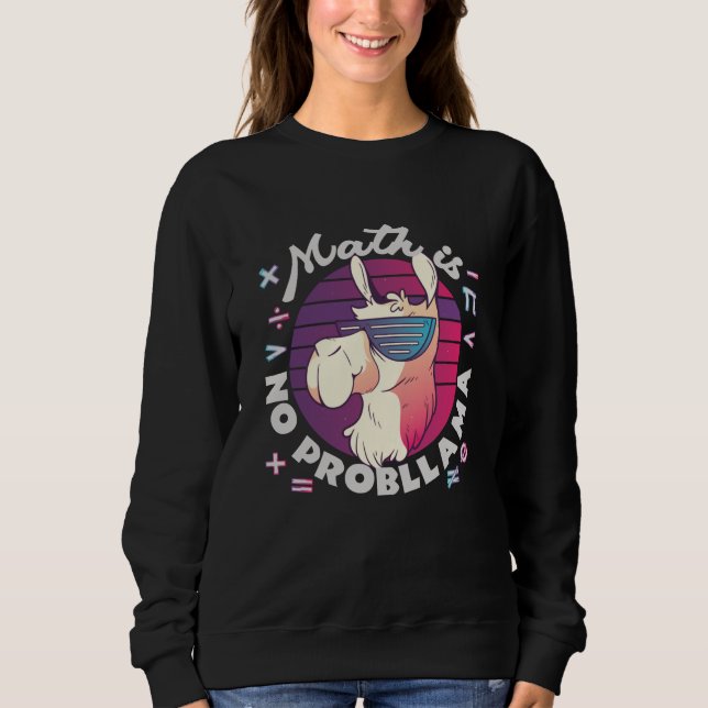 Sudadera Las Matemáticas No Son Ningún ProbLlama (Anverso)