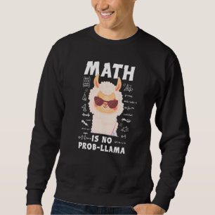 Sudadera Las matemáticas no son un problema Llama Llama div