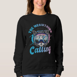 Sudadera Las Meowtains Están Llamando A La Snowboard De Gaf