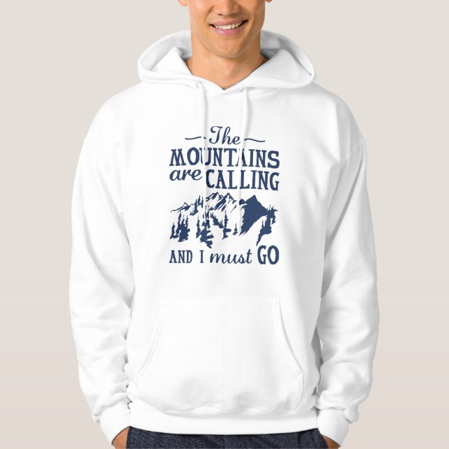Sudadera Las montañas están llamando (Anverso)