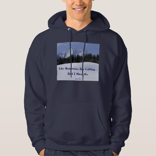 Sudadera Las montañas están llamando a John Muir CAMISETA (Anverso)