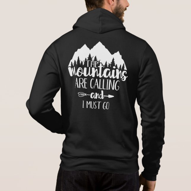 Sudadera Las montañas están llamando y debo ir (Reverso)