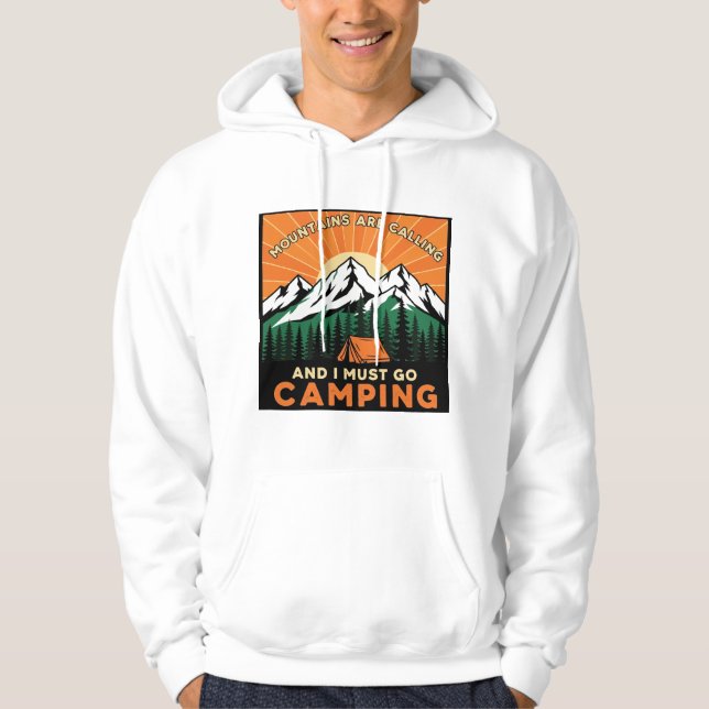 Sudadera Las Montañas Están Llamando Y Debo Ir A Camping Se (Anverso)