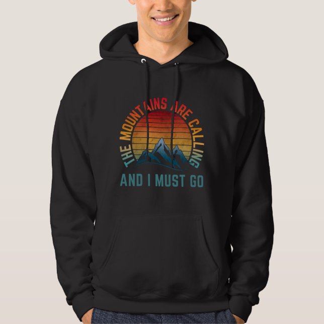 Sudadera las montañas están llamando y debo irme (Anverso)