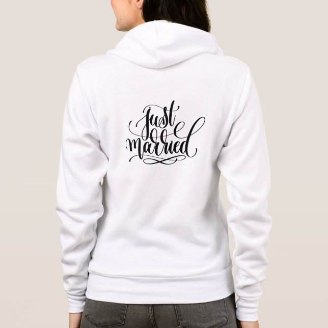 Sudadera Las mujeres acaban de casarse con Hoodie (Reverso)