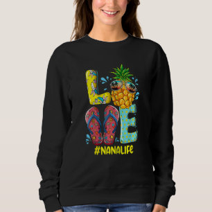 Sudadera Las Mujeres Aman A Nana Life Flip Flops Hippie Pin