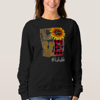 Sudadera Las mujeres aman el leopardo del girasol de la tut