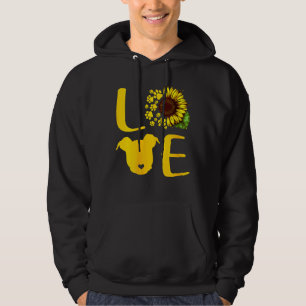 Sudadera Las mujeres aman Pitbull Funny Sunflower Dog Paw