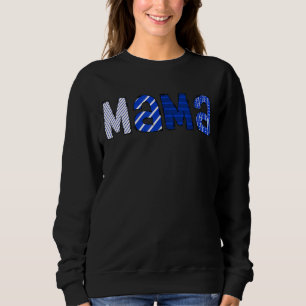 Sudadera Las Mujeres Azules Mama Stripes Y Dots Mama Boy Gi