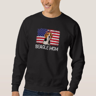Sudadera Las Mujeres Beagle Mom Us Flag 4 De Julio Patrióti