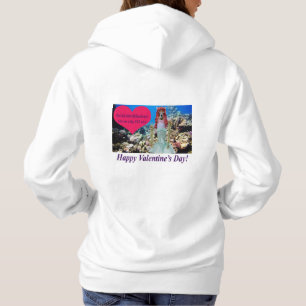 Sudadera las mujeres capuchan. Feliz Día de San Valentín. d