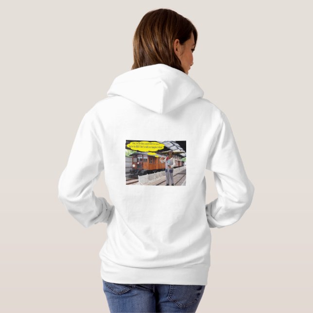 Sudadera las mujeres capuchan. Feliz día del padre. vaca/co (Reverso completo)