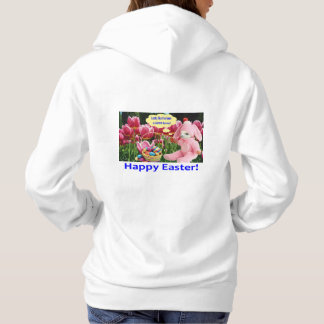 Sudadera las mujeres capuchan. Feliz Pascua.
