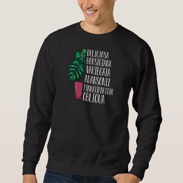 Sudadera Las mujeres cute variedades de plantas de Monstera (Anverso)
