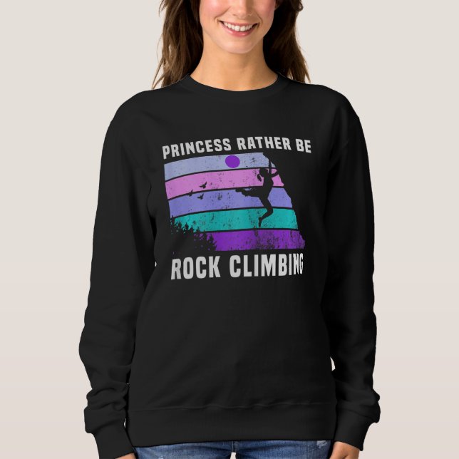 Sudadera Las Mujeres Escalan Como La Princesa Retro Chica D (Anverso)