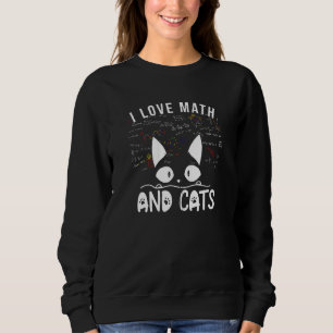 Sudadera Las mujeres me encantan las matemáticas y los gato