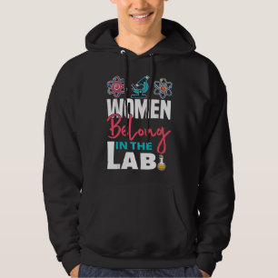 Sudadera Las mujeres pertenecen al laboratorio - ciencia