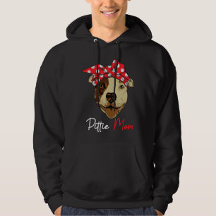 Sudadera Las mujeres Pittie Mamá Pitbull Perro ama a una fa