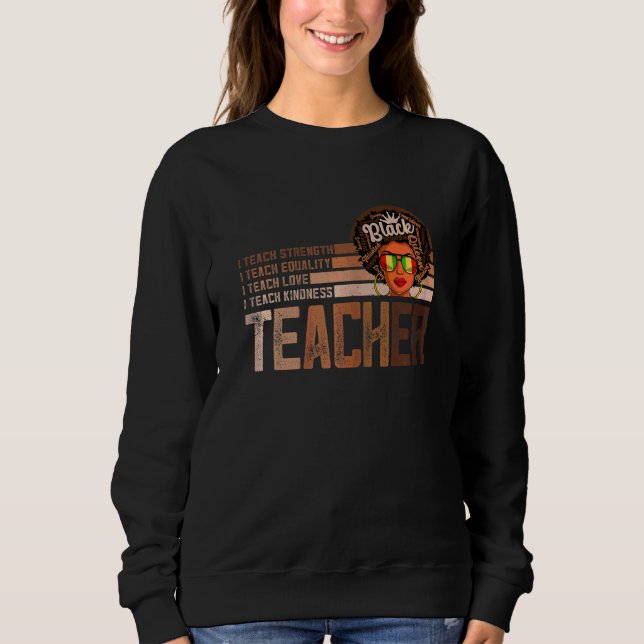 Sudadera Las mujeres profesoras Black Smart Afro aman Melan (Anverso)
