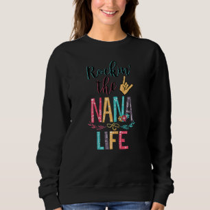 Sudadera Las Mujeres Rockin La Mola De Arte De Flores Nana