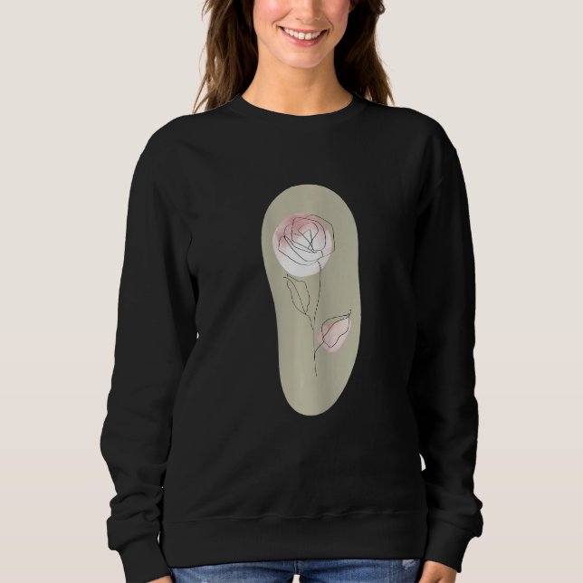 Sudadera Las mujeres sabrán que los Rosas del Boho verde fl (Anverso)