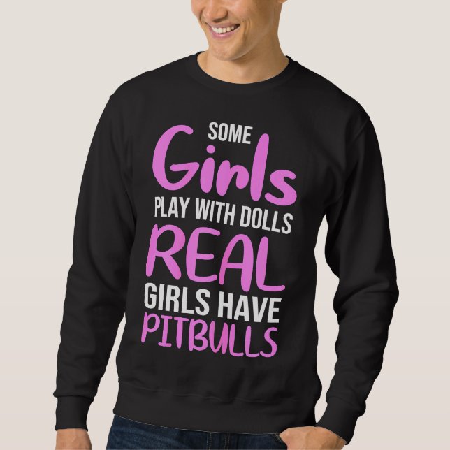 Sudadera Las mujeres son divertidas Pitbull Mama (Anverso)