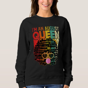 Sudadera Las mujeres ventilaron Melanin Afro Agosto reina n