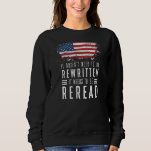 Sudadera Las Mujeres Vintage Bandera Estadounidense Que Nec