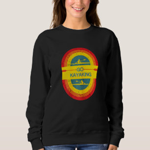Sudadera Las Mujeres Vintage Retro Se Encantan De Kayak El